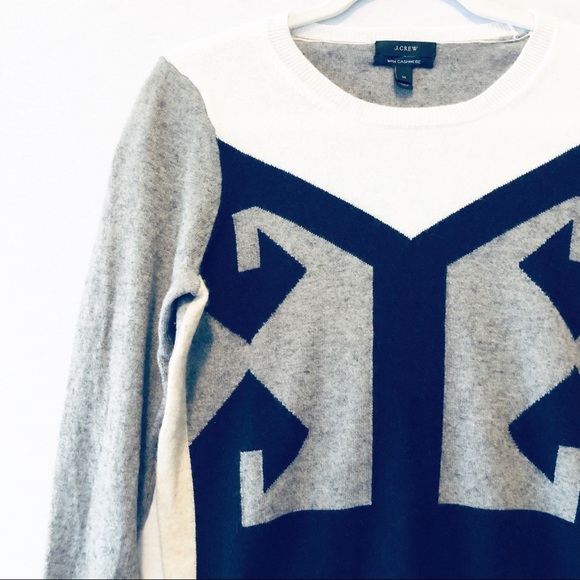 J. Crew Fitted Cashmere Blend Crew Neck Sweater - Picture 2 of 8